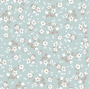 Ditsy Floral Teal Large