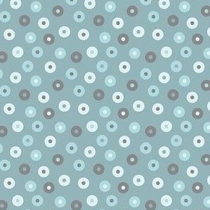 Mini Small Polka Dots in Teal Blue