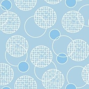 s -Blue Dots & Circles Fun Modern Geometric