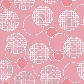 s -Pink Dots & Circles Geometric 