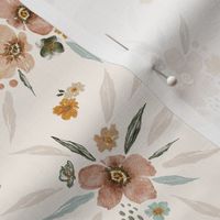 sweet dreams watercolor floral 6x6
