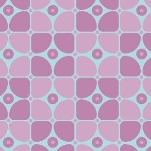 s/m -  Mauve Pink and Blue Geometric