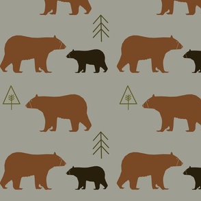 Forest Bear - Earthy2 - large 10 inch - Woodland Kids Clothing & Nursery
