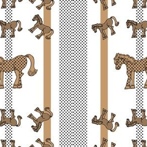 Brown Polka Dot Horse Pattern 2