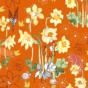 Hidden Whimsy - Spring Daffodils.