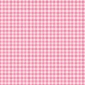 Pink Gingham 1/8 inch width