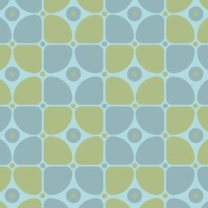 s/m - Green and Blue Teal Geometric