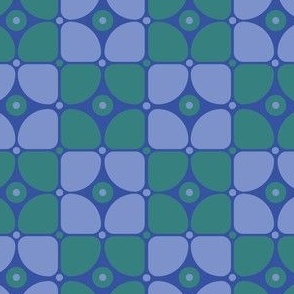 s/m - Purple Green Navy Geometric