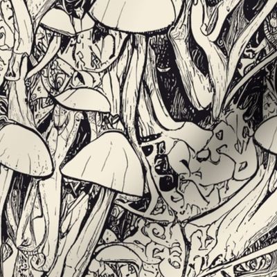 Mushroom Forest Coloring Book