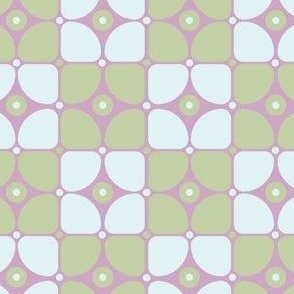 s/m - Soft Geometric Green and Pink