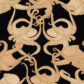 Cephalopod - Octopi - Black & Gold