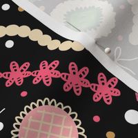 Passementerie: Ribbon and Trim Remnants on Black