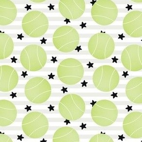 Tennis Balls - Gray Stripes