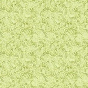 Fern Glade on Bright Lime Green Textured Background in 3” Repeats