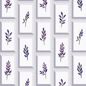 Lavender 3D Tiles on Pale Greyed Lavender Textured Background  10 inch Repeat
