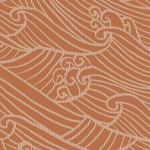 Sierra Coastal - stripy surf - terracotta