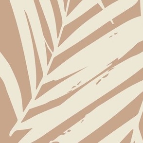Palm fronds LARGE - clay and beige palm tree wallpaper, palm leaves 