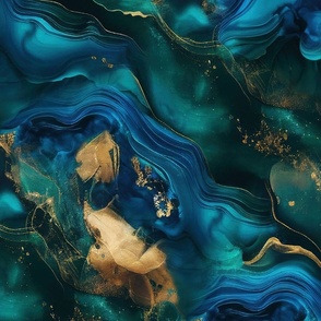 Marbled Luxury Texture Blue Gold