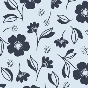 2712 B Medium - hand drawn boho flowers