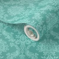 Bird damask - turquoise