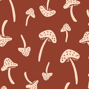 Mushrooms brown blush large scale  by Jac Slade