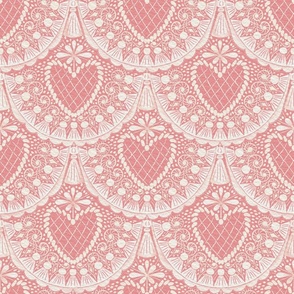 LARGE SCALE gentle  pink | passementerie | crochet | vintage