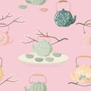 Teapots pink