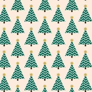 Christmas trees - cream