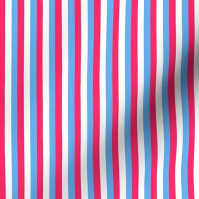 London Calling Skinny Stripes - Red, White, Sky Blue