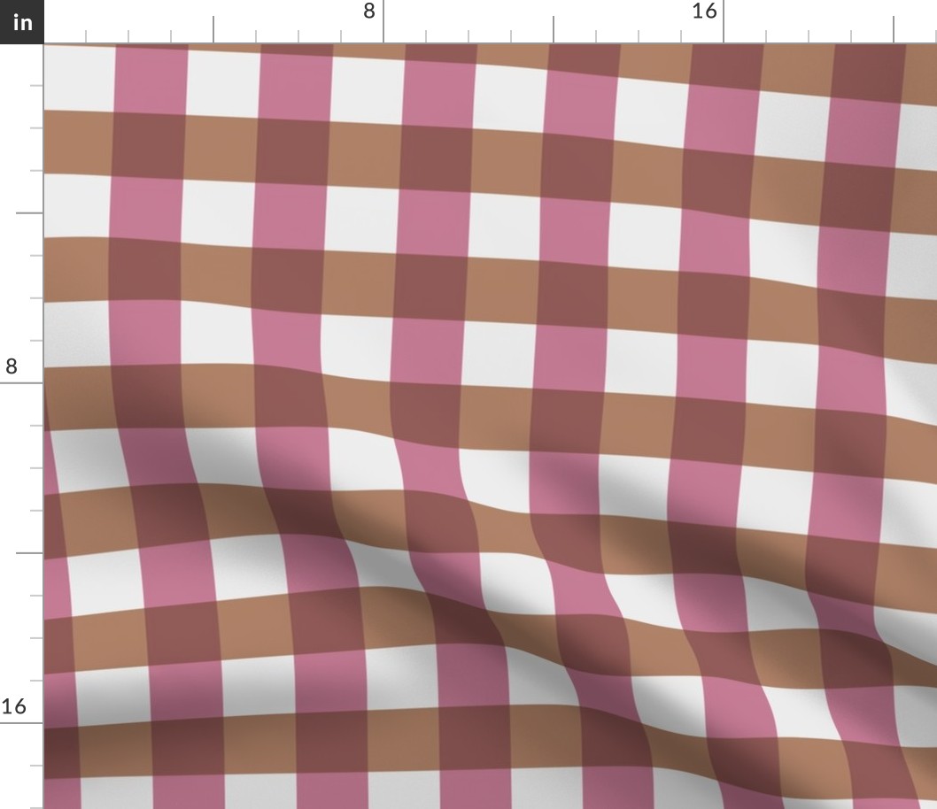 Picknick Plaid / medium scale / brown purple light grey geometric simple pattern