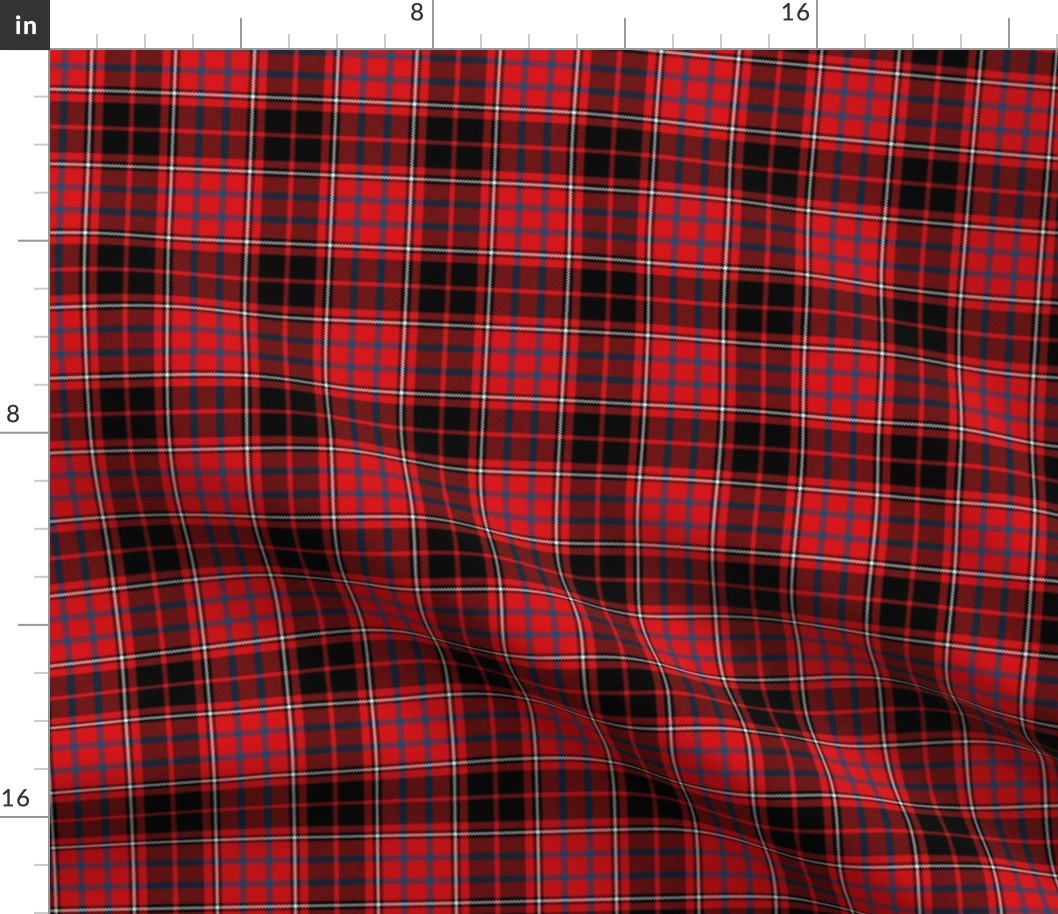 Cameron of Lochiel 1820 tartan variant,  3" red/black/blue