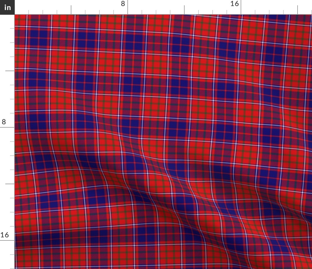 Cameron of Lochiel 1820 tartan,  3"  red/blue/green