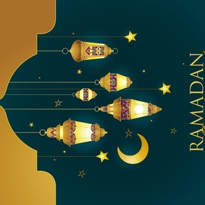 Ramadan Mubarak. Ramadan lanterns