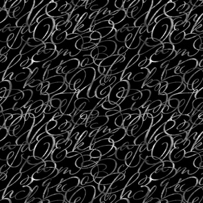 hidden typography - marbled on black