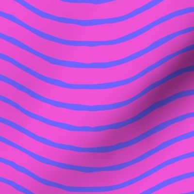 Wavy Purple Lines on Magenta Background (Large Scale)