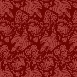 Birds, Beasts, and Flowers - dark red