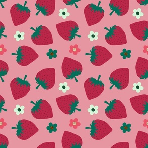 Strawberries and flowers