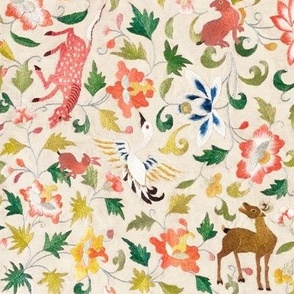 Vintage Asian Embroidered Forest