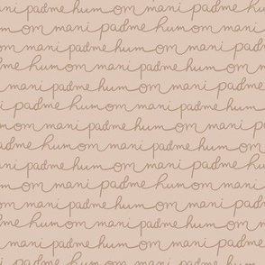 Om Mani Padme Hum - Handwritten Text Print  - Large Scale in Meditation