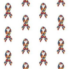 Autism Awareness Ribbon, ASC Awareness Ribbon, ASD Awareness Ribbon, Awareness Ribbon, Puzzle Pieces Awareness Ribbon