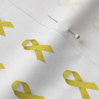 Bladder Bone Cancer Awareness Ribbon, Yellow Cancer Awareness Ribbon