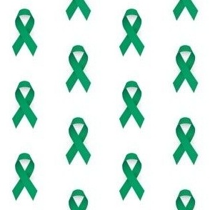 Liver Cancer Awareness Ribbon, Green Cancer Awareness Ribbon