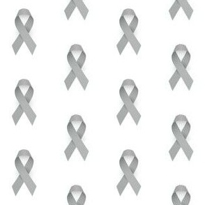 Brain Cancer Awareness Ribbon, Grey Cancer Awareness Ribbon