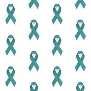 Teal Cancer Ribbon Template