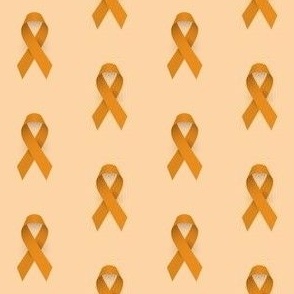 Orange Cancer Ribbon, Kidney and Leukemia Cancer Awareness Ribbon BG