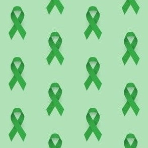 Lymphoma Cancer Awareness Ribbon, Green Cancer Ribbon Awareness, BG