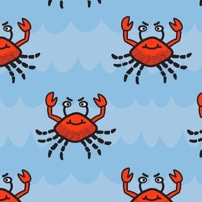 Crabby Crabs in Red and Blue