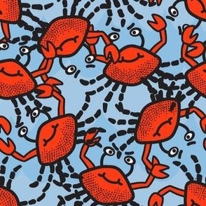 Crabby Crabs // Red and Blue Toss