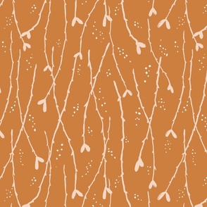 Birch Branches Spice Brown and Dusty Pink_Large_