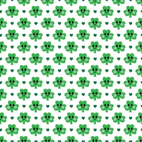 happy shamrock forest green heart medium